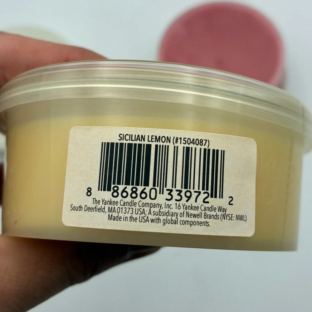 Yankee Candle Scenterpiece Easy MeltCup Lot 3 Clean Cotton Macintosh Lemon 2.2oz